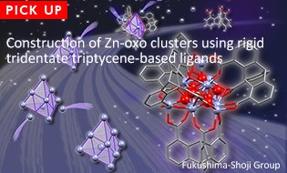 Construction of Zn-oxo clusters using rigid tridentate triptycene-based ligands